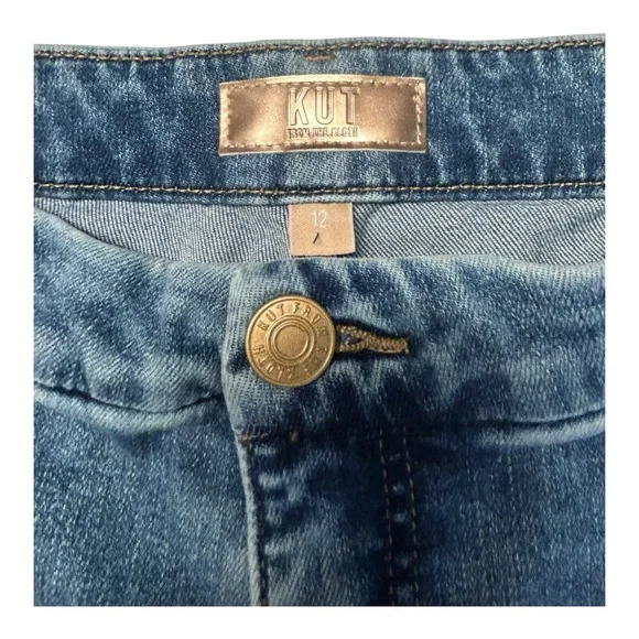 Kut From The Kloth Jodi High Rise Wide Leg  Blue Denim Women's Jeans  Size 12 - Picture 14 of 16